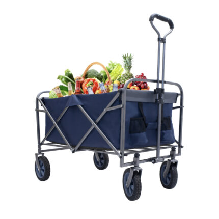 Outdoor Garden & Camping Essential: Micro Collapsible Folding Wagon with Beach Trolley Function - Lightweight & Versatile