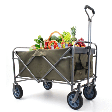 Multipurpose Micro Collapsible Beach Trolley: Compact Folding Wagon for Outdoor, Camping & Garden - Easy Storage & Transport