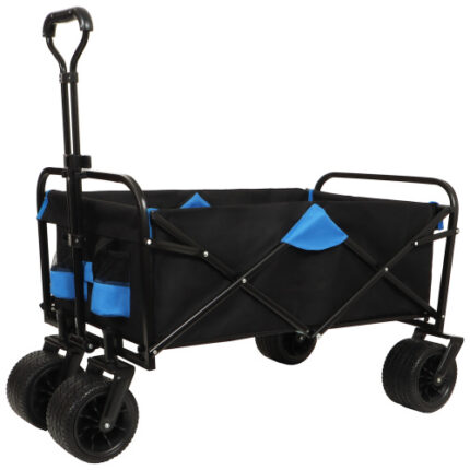 400lbs Heavy-Duty Collapsible Wagon Cart - All-Purpose Utility for Beach, Camping, Grocery, Sports, Gardening & Fishing