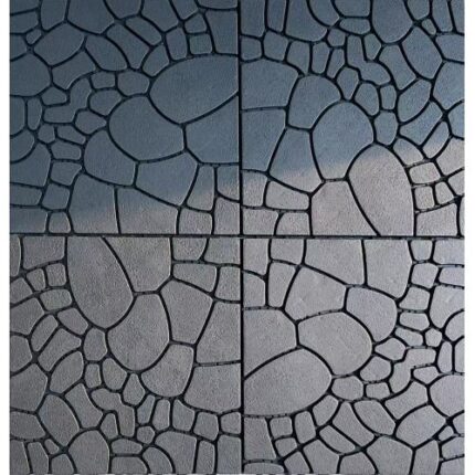 44-Piece 12" Dark Gray Stone Texture Interlocking Patio Deck Tiles | Quick Install for Porch, Poolside & Backyard