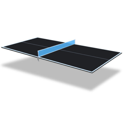 Indoor Games Foldable Ping Pong Conversion Top – 8ft Black Mid-Size & Portable